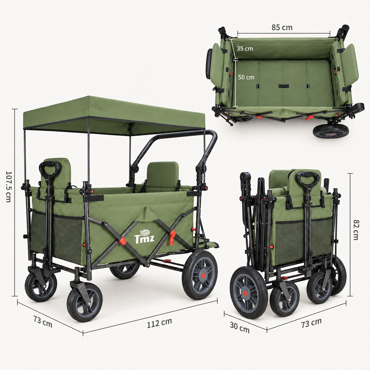 TMZ Roam Faltbarer Bollerwagen