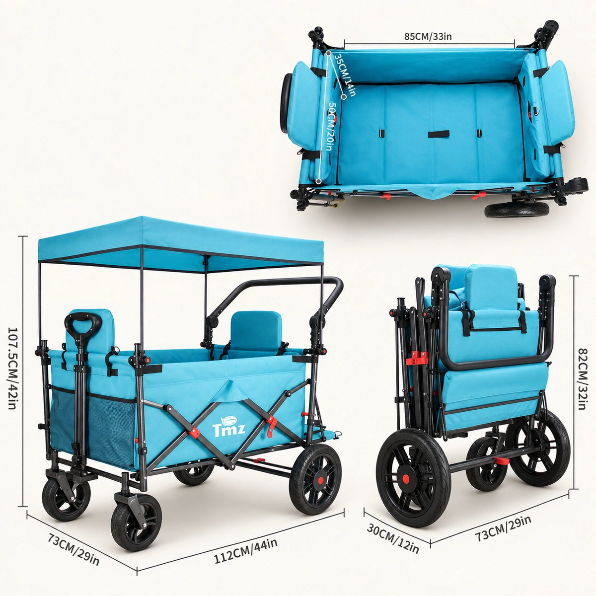 TMZ Roam Faltbarer Bollerwagen