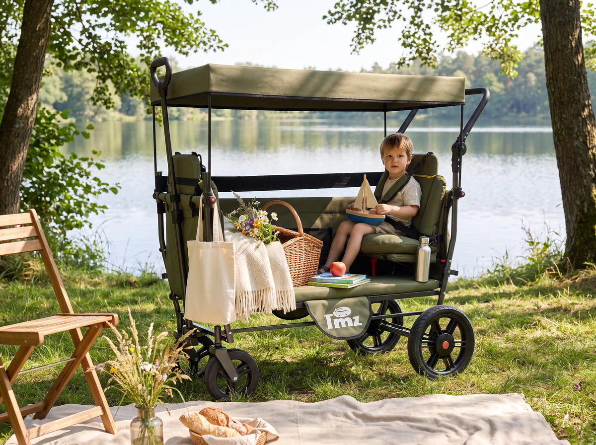 TMZ wagon in an outdoor family setting